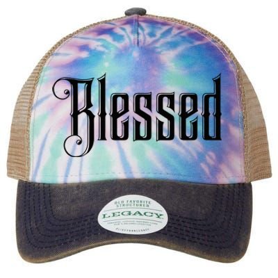 Christian T Blessed Black Bible Verses Legacy Tie Dye Trucker Hat