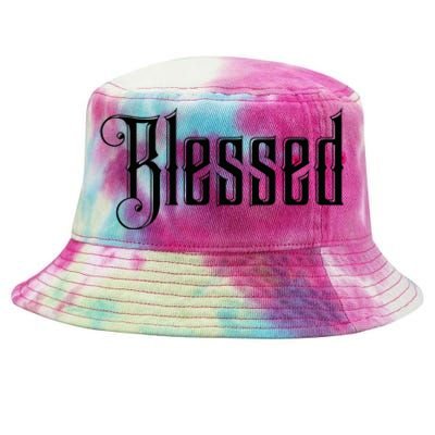 Christian T Blessed Black Bible Verses Tie-Dyed Bucket Hat