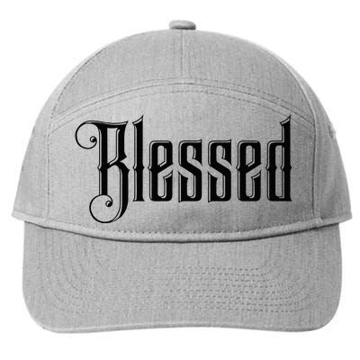 Christian T Blessed Black Bible Verses 7-Panel Snapback Hat