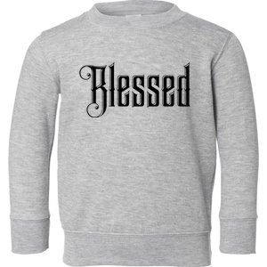 Christian T Blessed Black Bible Verses Toddler Sweatshirt