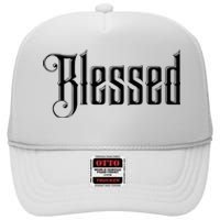 Christian T Blessed Black Bible Verses High Crown Mesh Back Trucker Hat