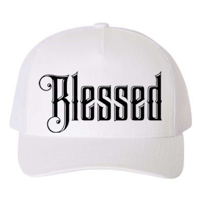 Christian T Blessed Black Bible Verses Yupoong Adult 5-Panel Trucker Hat