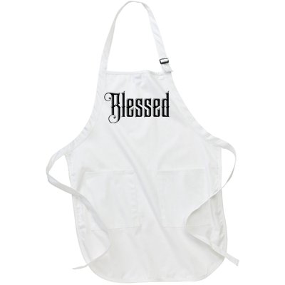 Christian T Blessed Black Bible Verses Full-Length Apron With Pockets