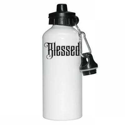 Christian T Blessed Black Bible Verses Aluminum Water Bottle