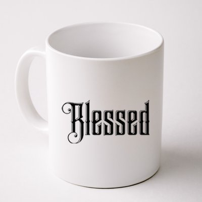 Christian T Blessed Black Bible Verses Coffee Mug