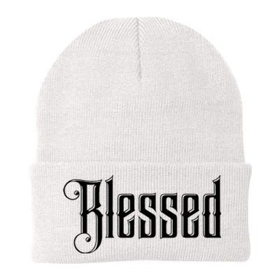 Christian T Blessed Black Bible Verses Knit Cap Winter Beanie