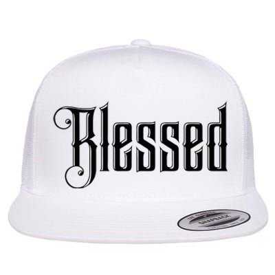 Christian T Blessed Black Bible Verses Flat Bill Trucker Hat