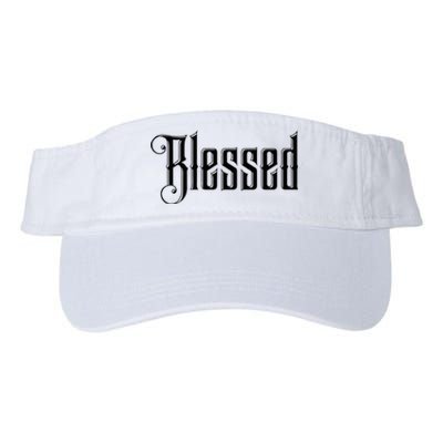 Christian T Blessed Black Bible Verses Valucap Bio-Washed Visor