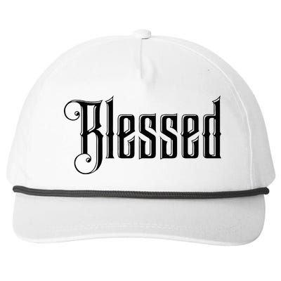 Christian T Blessed Black Bible Verses Snapback Five-Panel Rope Hat