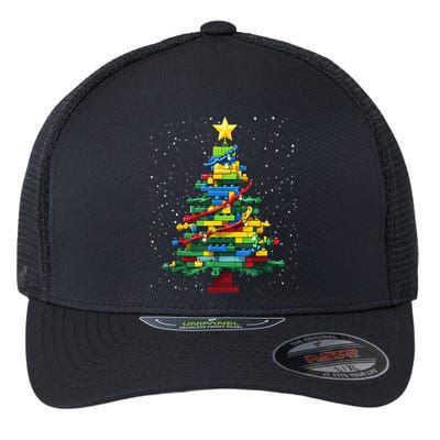 Christmaschristmas Tree Block Tree Block Brick Building Xmas Master Builder Flexfit Unipanel Trucker Cap
