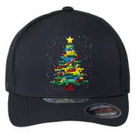 Christmaschristmas Tree Block Tree Block Brick Building Xmas Master Builder Flexfit Unipanel Trucker Cap