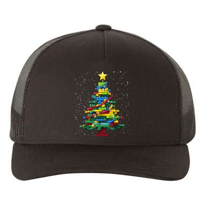 Christmaschristmas Tree Block Tree Block Brick Building Xmas Master Builder Yupoong Adult 5-Panel Trucker Hat