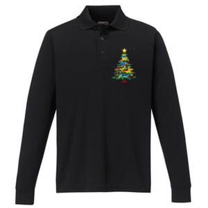 Christmaschristmas Tree Block Tree Block Brick Building Xmas Master Builder Performance Long Sleeve Polo