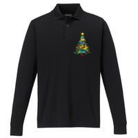 Christmaschristmas Tree Block Tree Block Brick Building Xmas Master Builder Performance Long Sleeve Polo