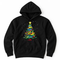 Christmaschristmas Tree Block Tree Block Brick Building Xmas Master Builder Hoodie