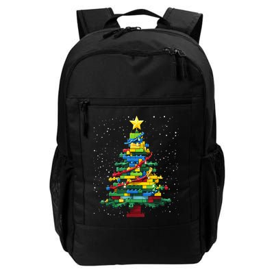 Christmaschristmas Tree Block Tree Block Brick Building Xmas Master Builder Backpack