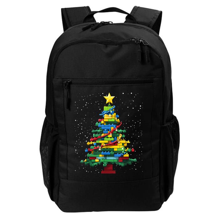 Christmaschristmas Tree Block Tree Block Brick Building Xmas Master Builder Backpack