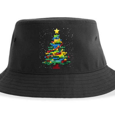 Christmaschristmas Tree Block Tree Block Brick Building Xmas Master Builder Sustainable Bucket Hat