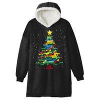 Christmaschristmas Tree Block Tree Block Brick Building Xmas Master Builder Hooded Wearable Blanket