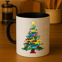 Christmaschristmas Tree Block Tree Block Brick Building Xmas Master Builder Mug