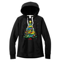 Christmaschristmas Tree Block Tree Block Brick Building Xmas Master Builder Women's Fleece Hoodie