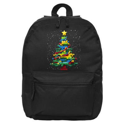 Christmaschristmas Tree Block Tree Block Brick Building Xmas Master Builder 16 in Basic Backpack