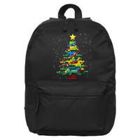 Christmaschristmas Tree Block Tree Block Brick Building Xmas Master Builder 16 in Basic Backpack
