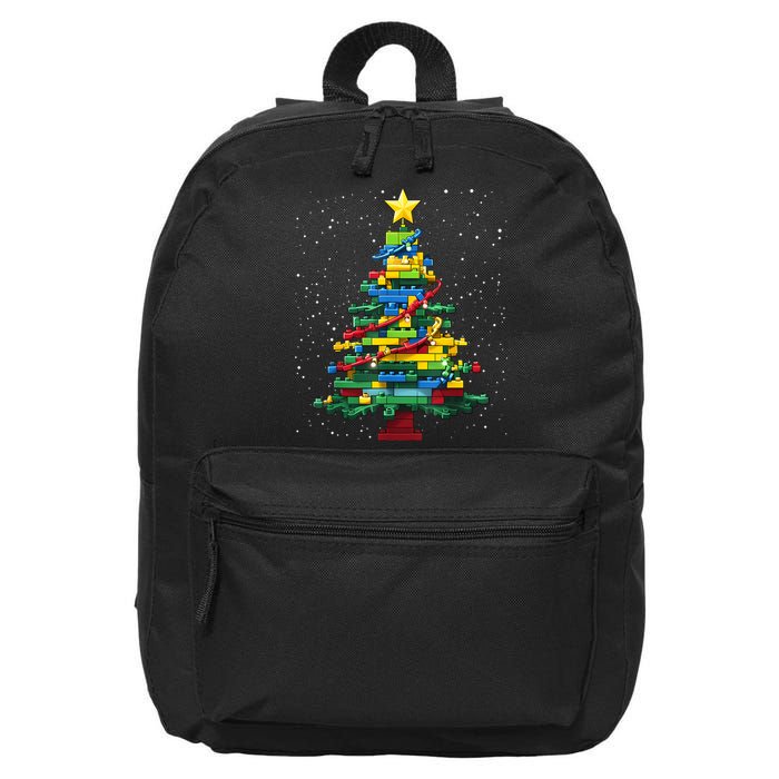 Christmaschristmas Tree Block Tree Block Brick Building Xmas Master Builder 16 in Basic Backpack