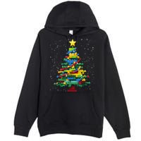 Christmaschristmas Tree Block Tree Block Brick Building Xmas Master Builder Premium Pullover Hoodie