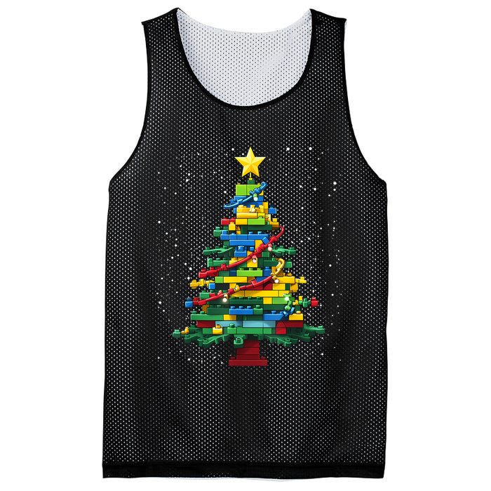 Christmaschristmas Tree Block Tree Block Brick Building Xmas Master Builder Mesh Reversible Basketball Jersey Tank