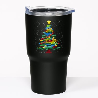 Christmaschristmas Tree Block Tree Block Brick Building Xmas Master Builder Tumbler