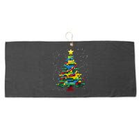 Christmaschristmas Tree Block Tree Block Brick Building Xmas Master Builder Large Microfiber Waffle Golf Towel