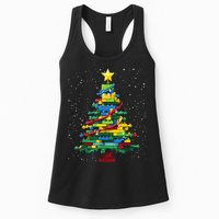 Christmaschristmas Tree Block Tree Block Brick Building Xmas Master Builder Womens Tank Top