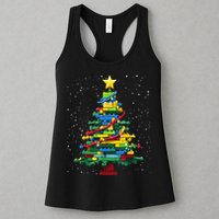 Christmaschristmas Tree Block Tree Block Brick Building Xmas Master Builder Womens Tank Top