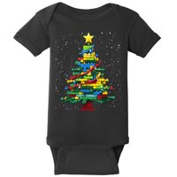 Christmaschristmas Tree Block Tree Block Brick Building Xmas Master Builder Baby Bodysuit