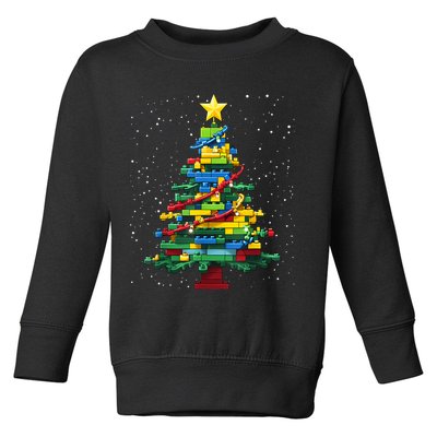 Christmaschristmas Tree Block Tree Block Brick Building Xmas Master Builder Toddler Sweatshirt