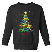 Christmaschristmas Tree Block Tree Block Brick Building Xmas Master Builder Toddler Sweatshirt