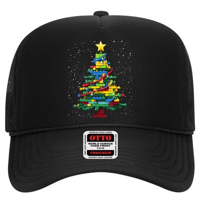 Christmaschristmas Tree Block Tree Block Brick Building Xmas Master Builder Trucker Hat