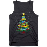 Christmaschristmas Tree Block Tree Block Brick Building Xmas Master Builder Tank Top