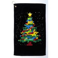 Christmaschristmas Tree Block Tree Block Brick Building Xmas Master Builder Golf Towel