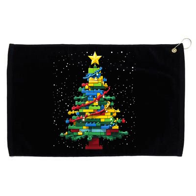 Christmaschristmas Tree Block Tree Block Brick Building Xmas Master Builder Grommeted Golf Towel