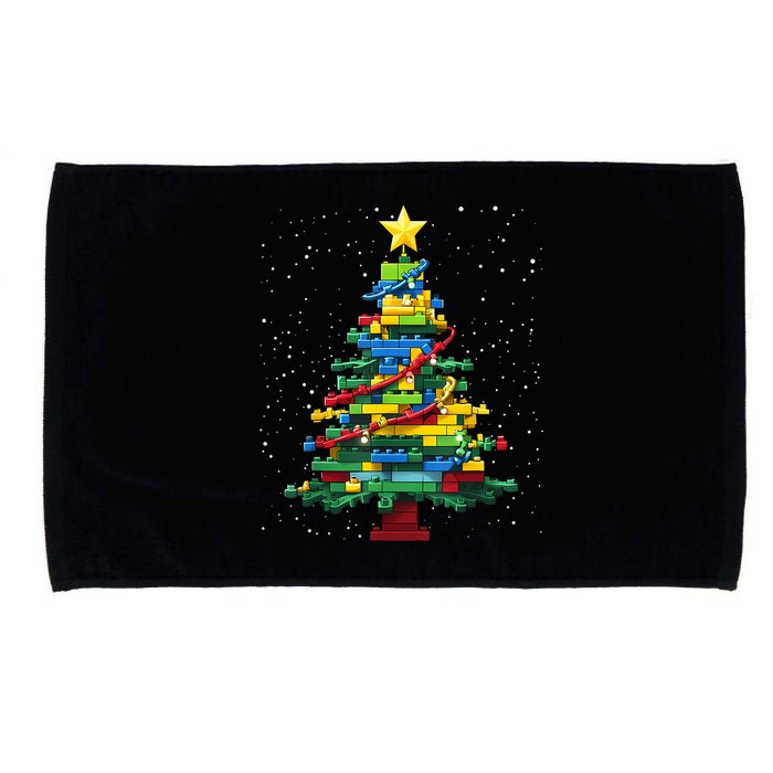 Christmaschristmas Tree Block Tree Block Brick Building Xmas Master Builder Microfiber Hand Towel