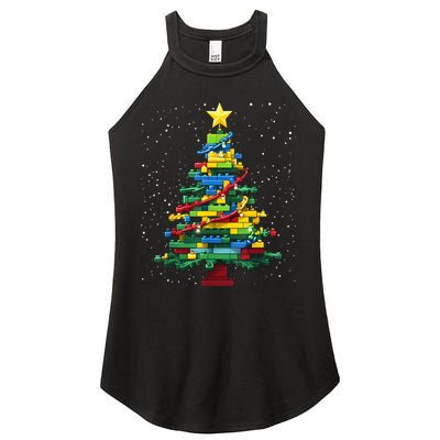 Christmaschristmas Tree Block Tree Block Brick Building Xmas Master Builder Women's Perfect Tri Rocker Tank