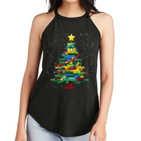 Christmaschristmas Tree Block Tree Block Brick Building Xmas Master Builder Women's Perfect Tri Rocker Tank
