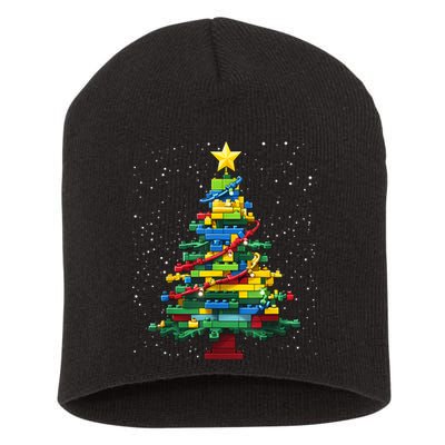 Christmaschristmas Tree Block Tree Block Brick Building Xmas Master Builder Short Acrylic Beanie