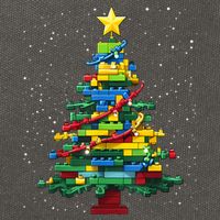 Christmaschristmas Tree Block Tree Block Brick Building Xmas Master Builder Cotton Canvas Backpack