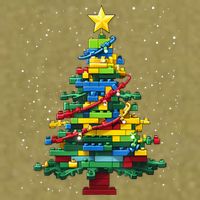 Christmaschristmas Tree Block Tree Block Brick Building Xmas Master Builder Garment-Dyed Women's Muscle Tee