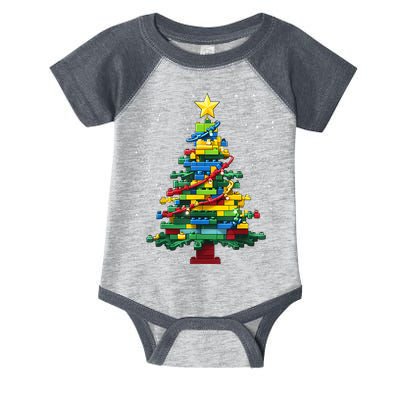 Christmaschristmas Tree Block Tree Block Brick Building Xmas Master Builder Infant Baby Jersey Bodysuit