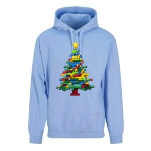 Christmaschristmas Tree Block Tree Block Brick Building Xmas Master Builder Unisex Surf Hoodie