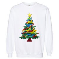Christmaschristmas Tree Block Tree Block Brick Building Xmas Master Builder Garment-Dyed Sweatshirt